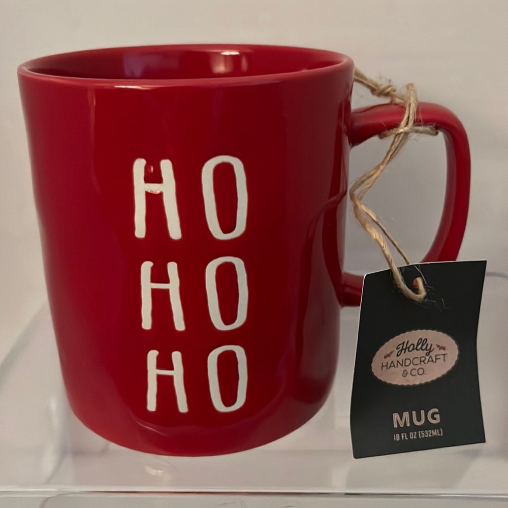 Holly Handcraft & Co Holiday Mug Ceramic Red/White NWT